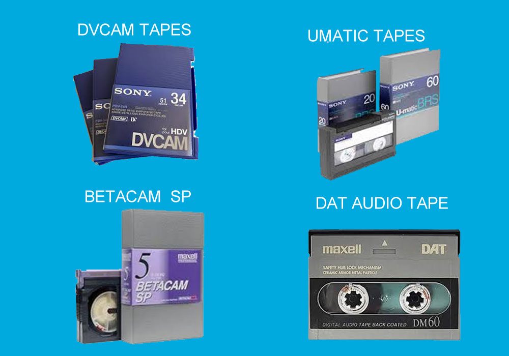 BETACAM, DAT TAPES,UMATIC TAPES