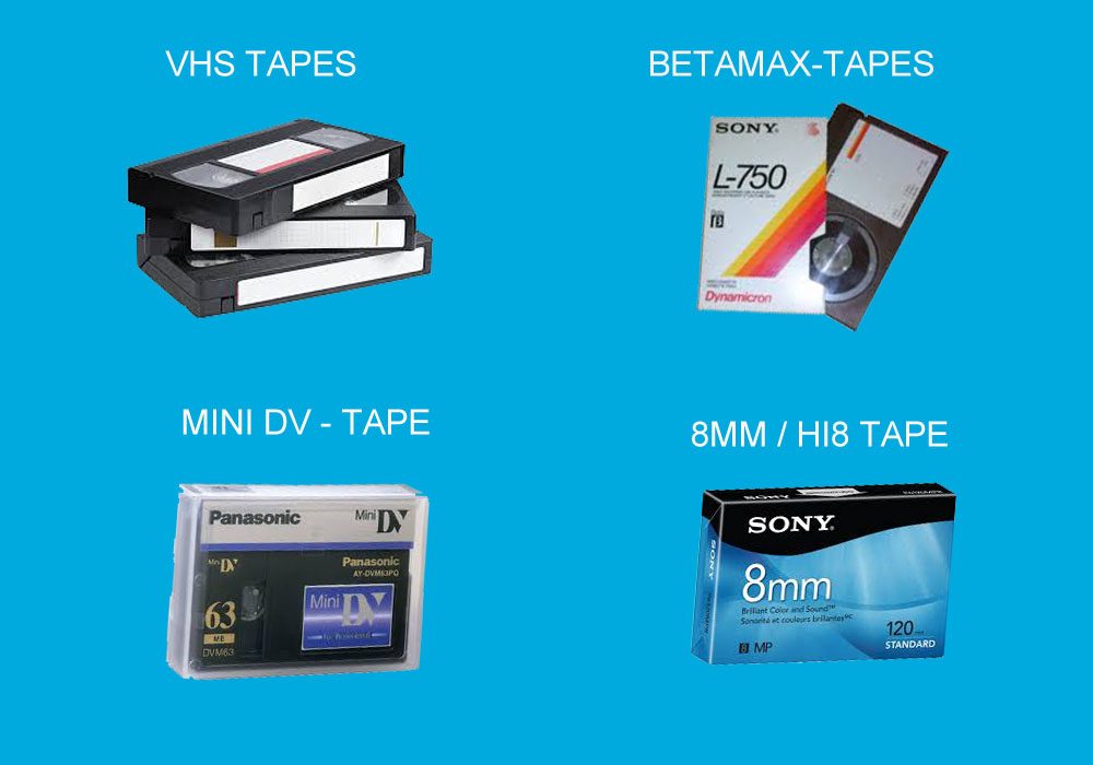 VHS TAPES,BETAMAX TAPES,8MM TAPE